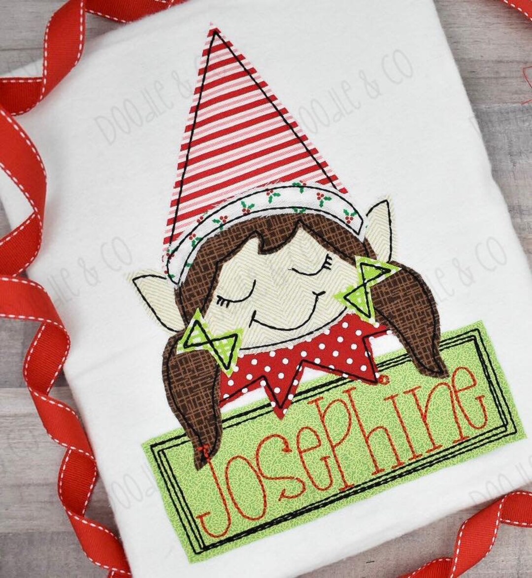 Christmas Elf Pant Set Girls Personalized Girl Elf Shirt Etsy