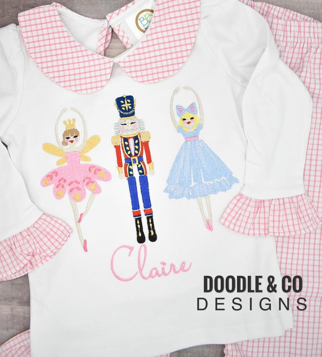 Christmas Nutcracker Button Up Top and Shorts Lounge Set main image 0