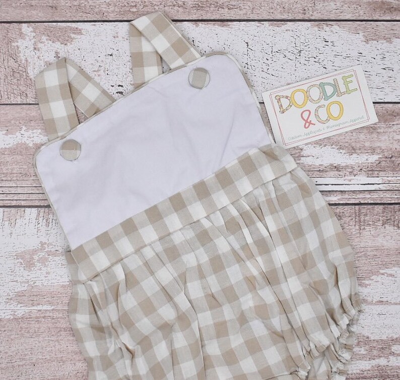 Baby Boy Spring Personalized Bubble Gingham Baby Sunsuit Etsy