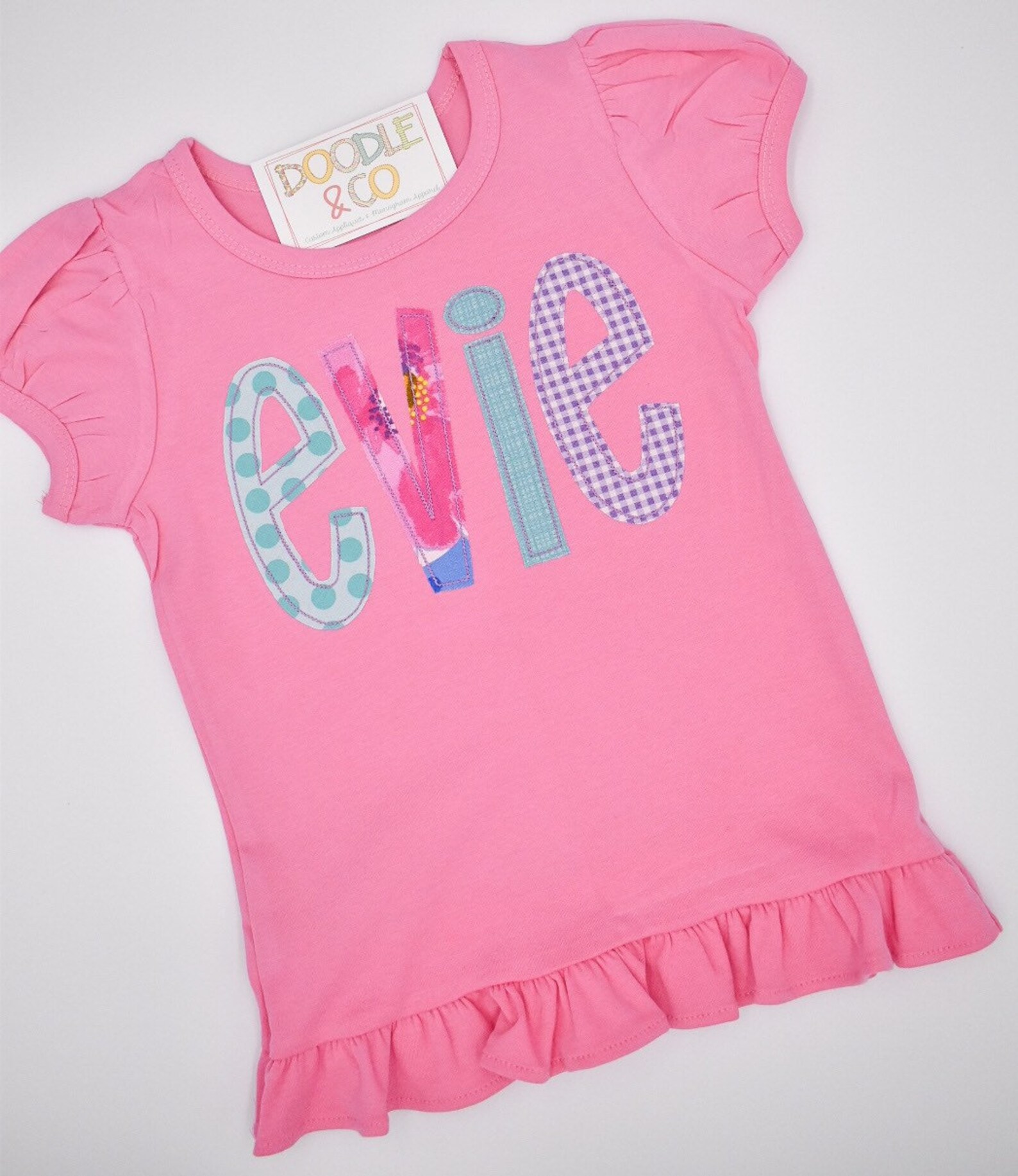 Alphabet Applique Name Shirt and Shorts Back to School Short Etsy