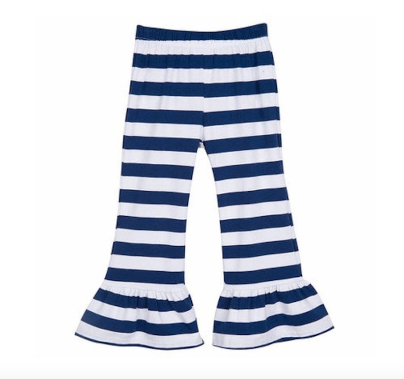 Girl Ruffle Stripe Pants Custom Pants for Girl Outfits Fall Etsy