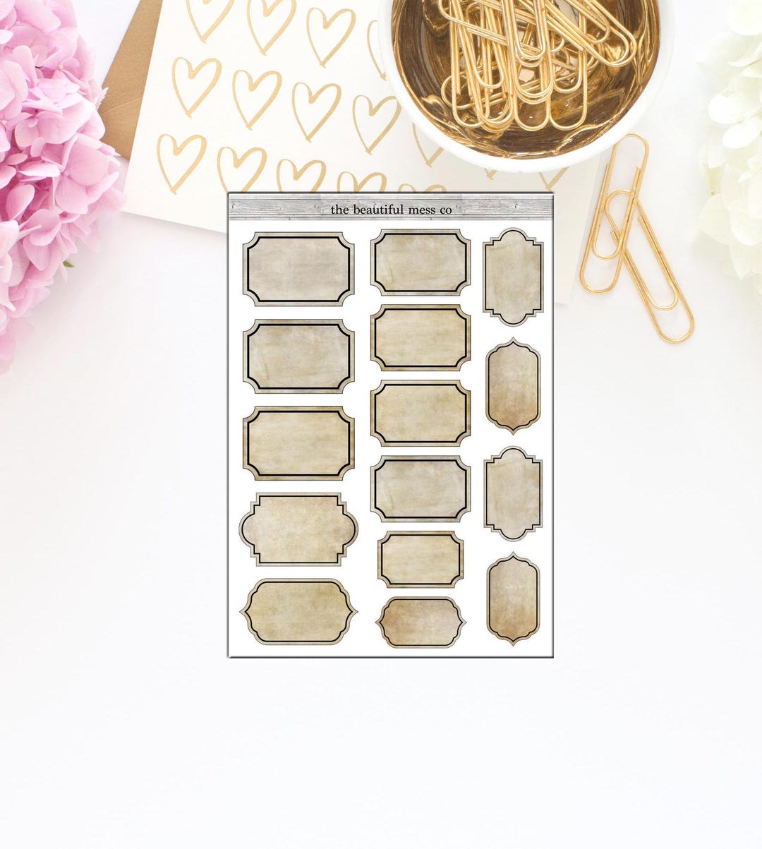 Weathered Boxes Deco Stickers / Journaling Stickers / Planner Sticker ...