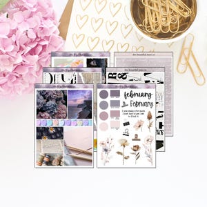 Kit de journalisation pour tableau d'ambiance / Agenda à puces / Stickers pour agenda / Mini kit