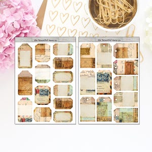 Grandes étiquettes déco autocollants / Stickers pour journal de bord / Sticker agenda / Bullet Planner / Mini kit