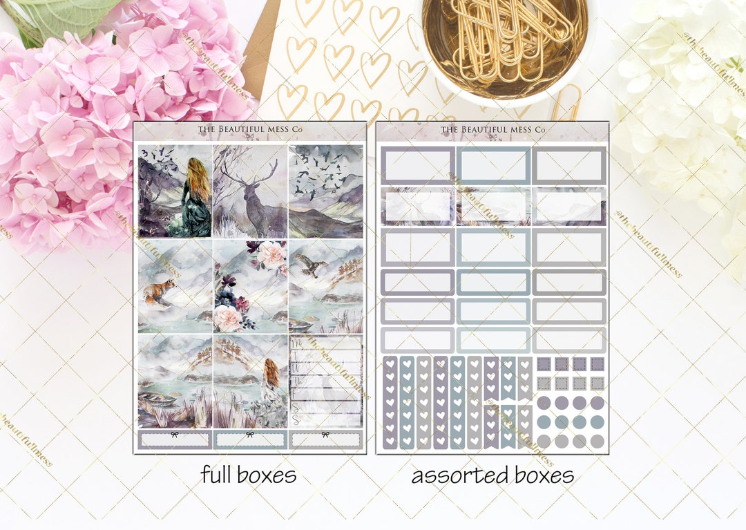 Secret Forest Planner Stickers / Vertical Weekly Stickers / Mini Kit - Etsy