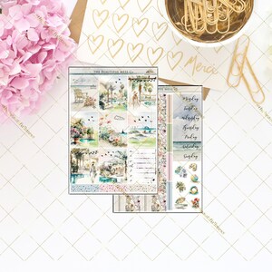 Kit d'agenda de vacances REVÊTEMENT / Stickers pour agenda / Stickers hebdomadaires verticaux / Mini kit