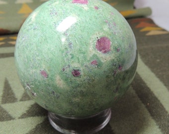 Ruby in Fuchsite spheres , Choice, Ultimate Heart Stone, Free shipping