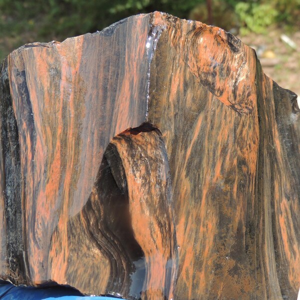 Obsidian Mahogany Gold Sheen  D-24 LARGE Rough cutter 3# 11 oz Lapidary display cabochons