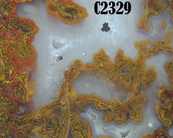 Big Diggin NM Plume Agate slab with Druzy C2329 5.4oz  3.5 x 4 x 7mm thick , Lapidary