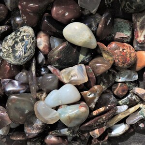 Tumbled stones Mixed Agates and Jaspers small size T15 4 small flat rate box Tumbling, Rock Tumbling, Lapidary, Terrarium, aquarium image 4