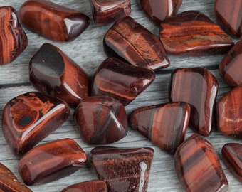 Red Tigers Eye Tumbled Stone | Tigers Eye Stone | Tumbled Stones | Healing Crystals and Stones