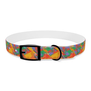 Collar de perro personalizado de cuero verde musgo florido, regalo de amante de los perros de Navidad personalizado con nombre, collar de perro de niña pesada ajustable