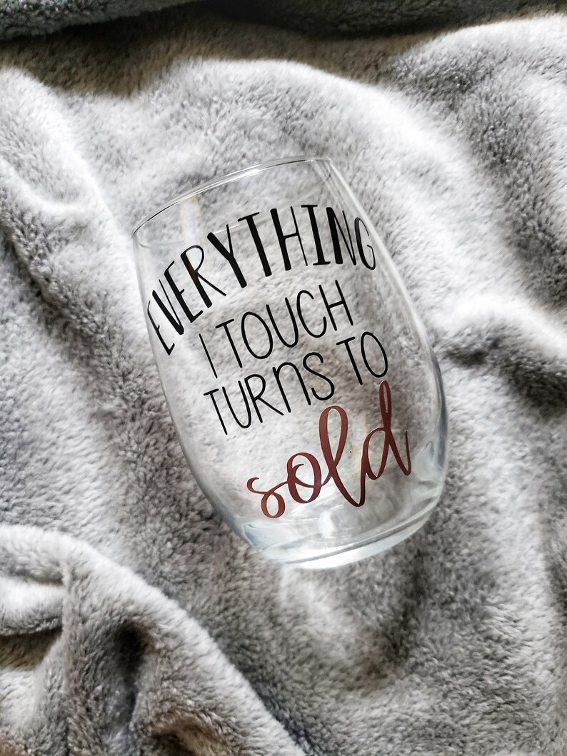 Realtor Gift Realtor Wine Glass Realtor Closing Gift Real Etsy