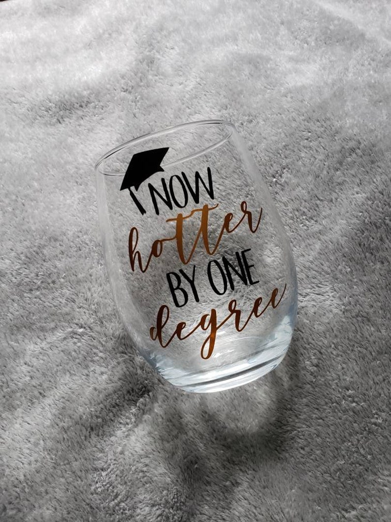 Graduaton One Degree Hotter Cute Wne Bottle Label Gft - Etsy