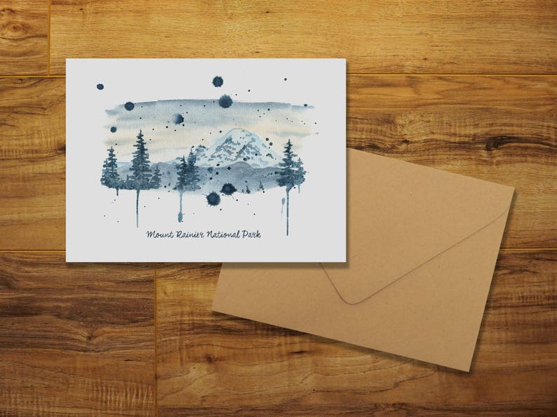 Mount Rainier National Park Greeting Card