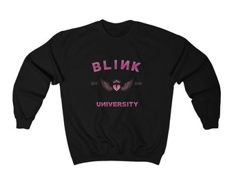 Kpop Girl Group Crewneck College Sweatshirt; BLINK College Sweatshirt