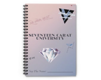 Customizable K-pop Carat Inspired Spiral Notebook; Kpop Notebook, Kpop Journal