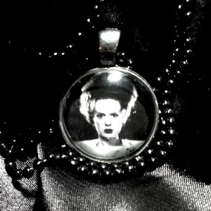 The Bride of Frankenstein Necklace/Horror Jewelry/Classic Horror Films/The Bride of Frankenstien/Horror Fans/Old Horror Films/Spooky Jewelry