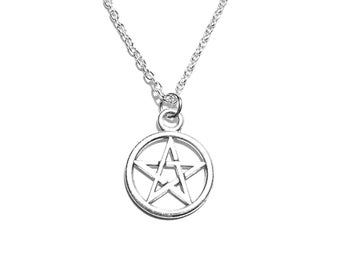 Pentagramm-Halskette: Pentagramm-Schmuck, Pentakel-Schmuck, Weiße Magie, Wicca, Wicca-Schmuck, Heidenschmuck, Talisman
