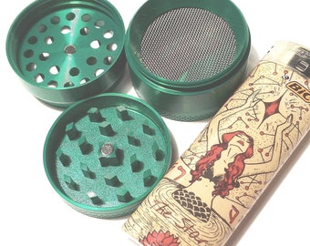 Green Grinder/Small Grinder/Green Grinders/40mm Grinder/Kitchen Tools/Green Herb Grinder/Green Spice Grinder/Cigarette Rolling Tool