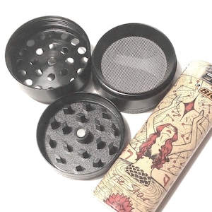 Black Grinder/Small Grinder/Black Grinders/40mm Grinder/Herb Grinder/Spice Grinder/Black Kitchen Tools/Cigarette Rolling Tool/Black Crusher