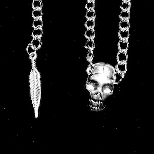Skull Necklace/Skull Jewelry/Men&#39;s Jewelry/Women&#39;s Jewelry/Unisex Jewelry/Skull/Skull Pendant/Metal/Gothic/Biker/Punk Jewelry/Body Jewelry