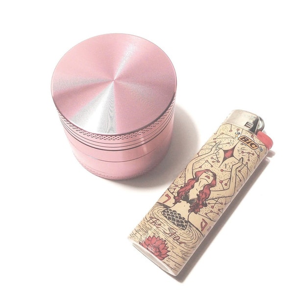 Pink Grinder/Medium Grinder/Pink Grinders/50mm Herb Grinder/Spice Grinder/Smoking Accessories/Cigarette Rolling Tool/Pink Crusher/Tool