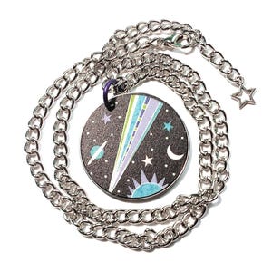 Spaceship Alien Necklace/UFO Necklace/Spacecraft Necklace/GalaxyAlien Necklace/Flying Saucer Necklace/Flying Object/Spaceship Necklace