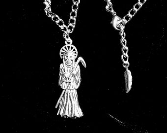 Grim Reaper Necklace/Horror Jewelry/Grim Reaper Jewelry/Gothic Jewelry/Death Jewelry/Grim Reaper Pendant/Festival Of The Dead/Día de Muertos