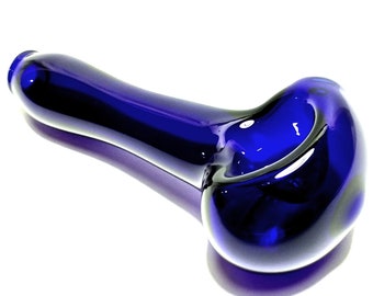 Thick Hand Crafted Blue Swirl Glass PipeGlass BowlSmoking PipeSmoking BowlTobacco PipeTobacco Bowl