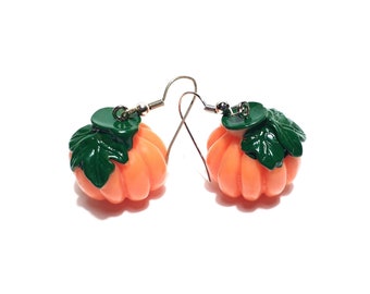 Pumpkin Earrings/Pumpkins/Fall Earrings/Halloween Jewelry/Fall Jewelry/Pumpkin Jewelry/Orange Jewelry/Pumpkin Patch Jewelry/Food Earrings