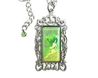 Green Fairy Necklace: Absinthe Necklace, Absinthe Jewelry, La Fée Verte Necklace, Absinthe Pendant, Wormwood Jewelry, Green Fairy Jewelry