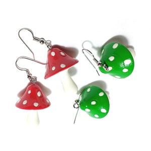 Mushroom Earrings/Mushroom Jewelry/Toadstool Earrings/Toadstools/Earrings/Mushrooms/Toadstool Jewelry/Fairy Jewelry/Boho Jewelry/Pixie