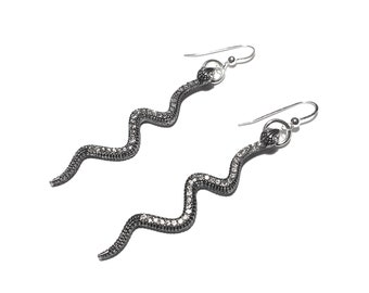 Snake Earrings/Serpent Earrings/Medusa Earrings/Cobra Earrings/Snake Jewelry/Serpent Jewelry/Slithering Snake Earrings/Serpant Earrings