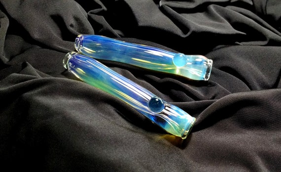Color Changing Swirled /& Striped Glass One Hitter with One Clear MarbleChillumsGlass PipesGlass Smoking PipesGlass BatFumed Glass Pipes