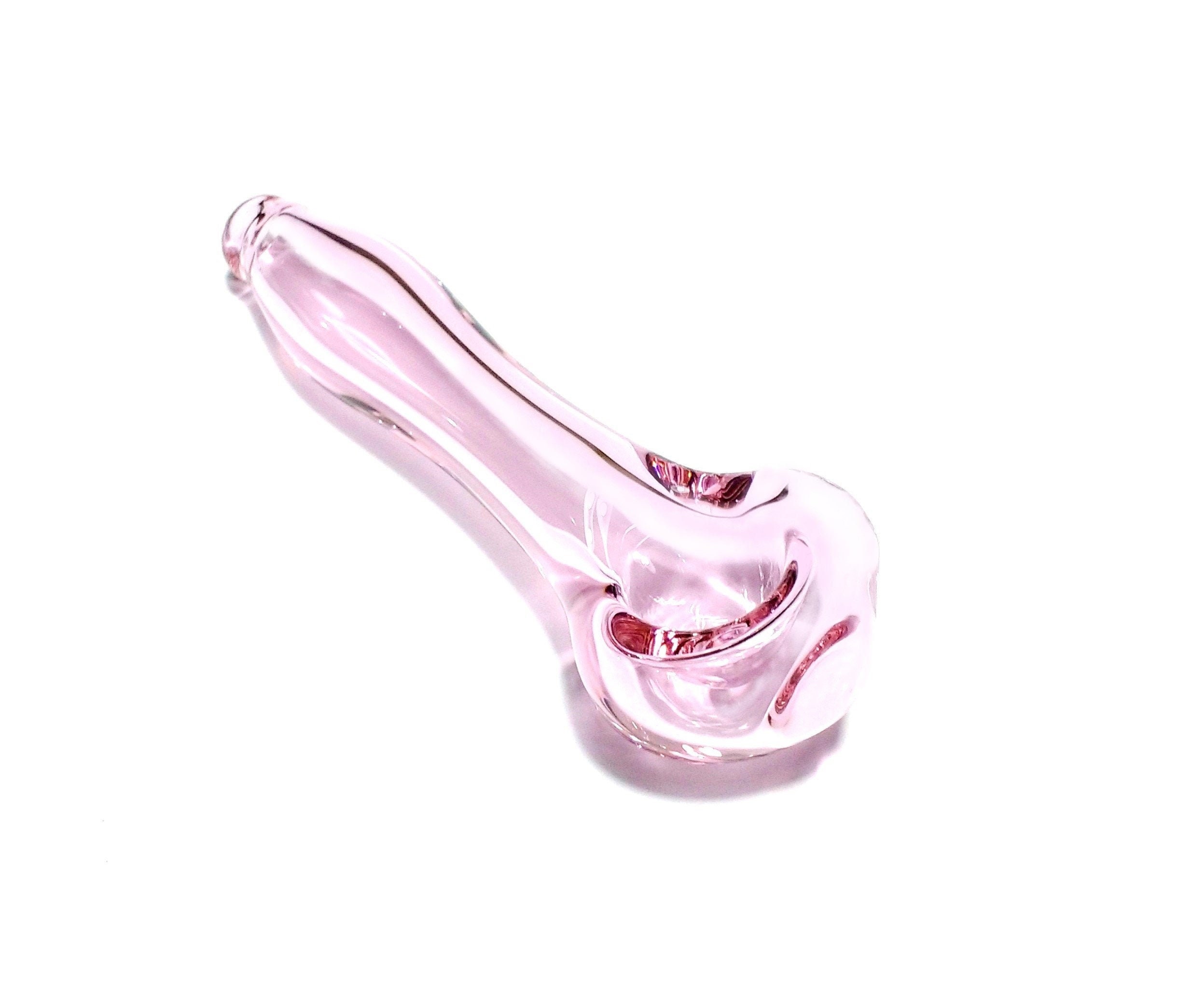 Pink Glass Pipe/Pink Pipe/Pink Bowl/Glass Pipes/Glass Smoking Etsy
