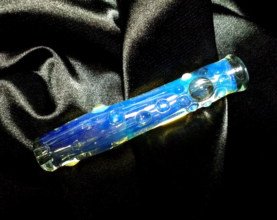 Color Changing Swirled /& Striped Glass One Hitter with One Clear MarbleChillumsGlass PipesGlass Smoking PipesGlass BatFumed Glass Pipes