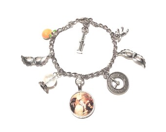 Pulsera con dije de laberinto: Sarah & Jareth, joyería de laberinto, El Rey Goblin, máscaras de mascarada, joyería de cuento de hadas, joyería de baile de máscaras