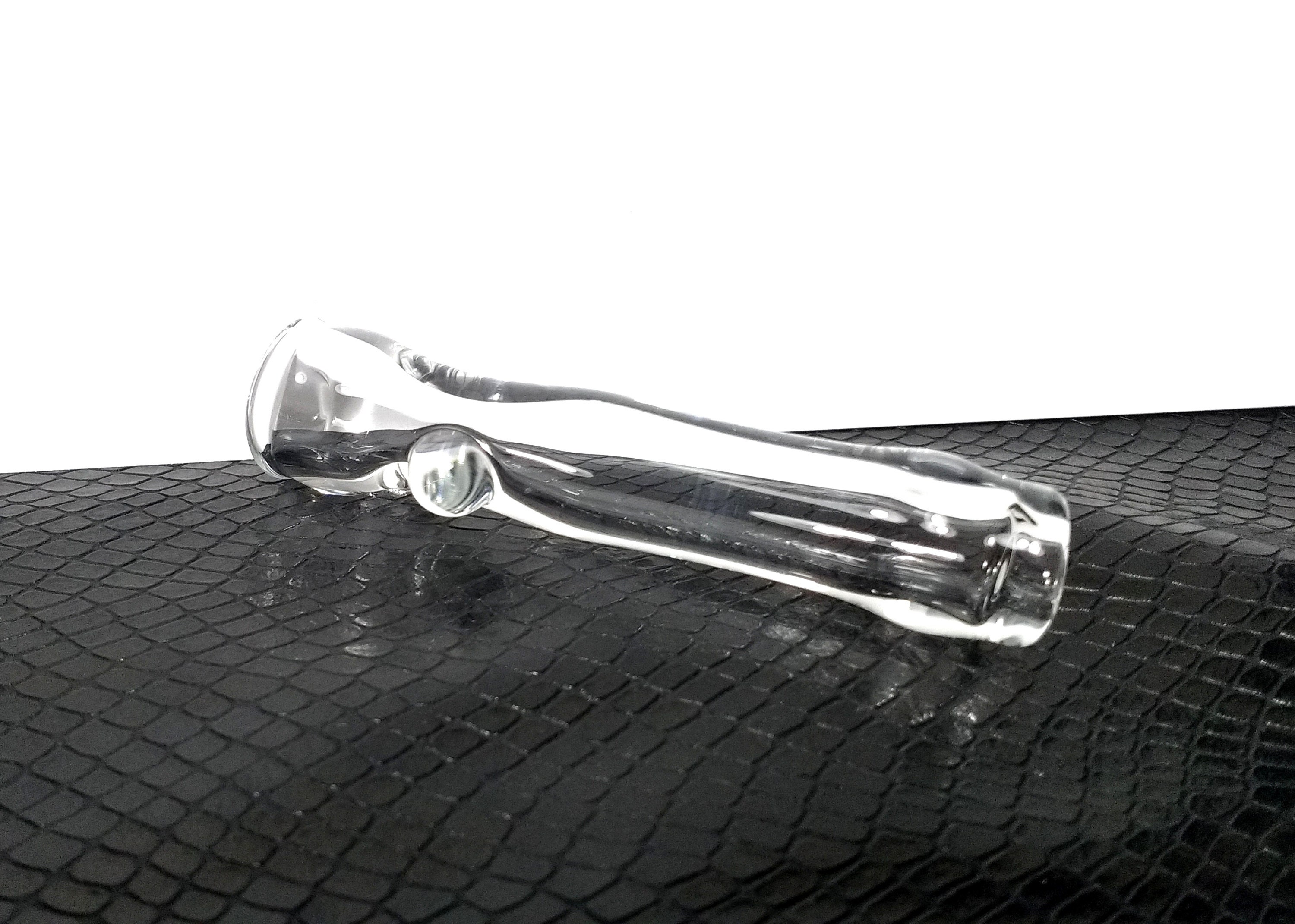 Clear Glass One Hitter/Glass Chillum/One Hit/Glass Pipe/Glass Etsy