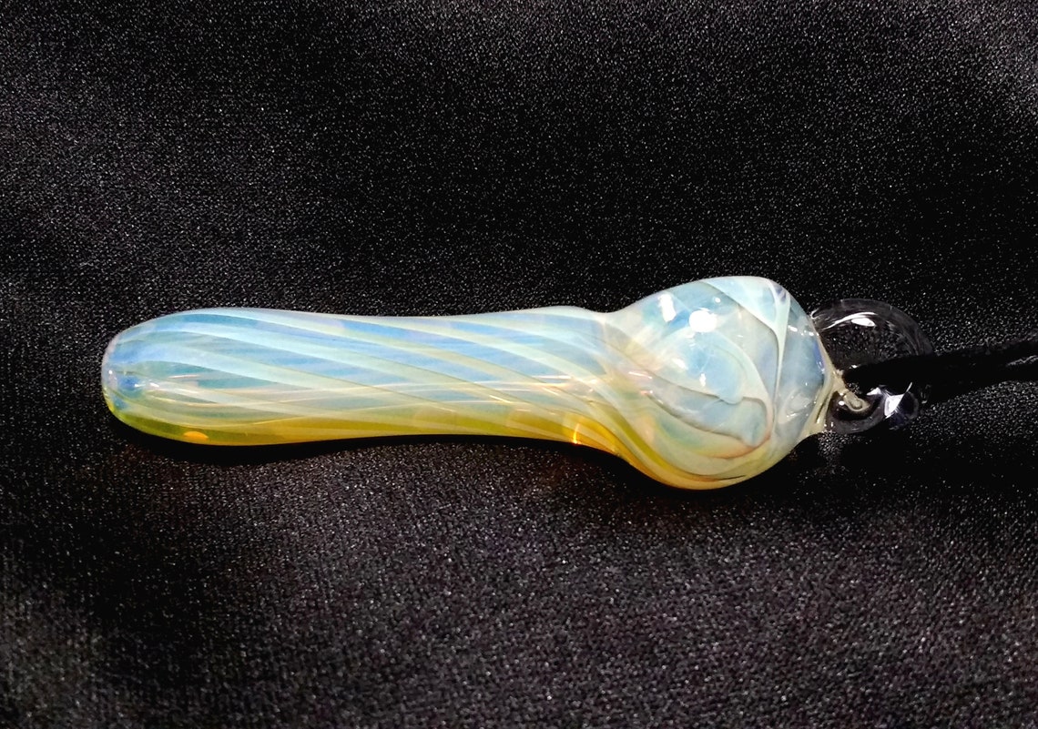 Glass Pipe Pendant/Pipe Necklace/Hemp Necklace/Color Changing Etsy