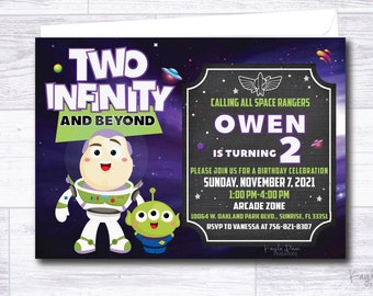 Convite Two-Inifinity and Beyond - Convite Space Ranger - SOMENTE DIGITAL