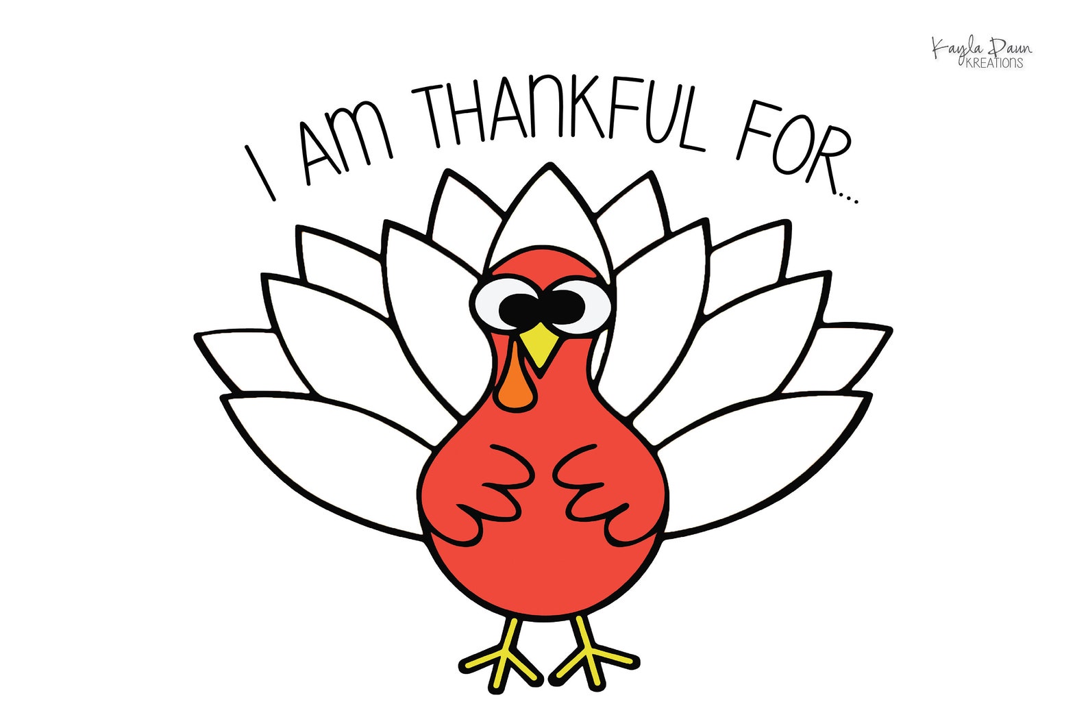 Pin the feather on the turkey i am thankful for etsy