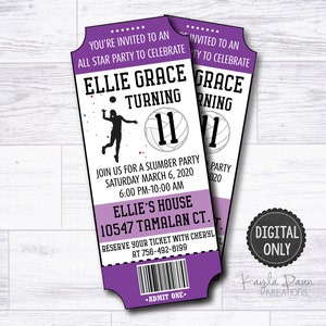 Volleyball-Einladung-Ticket-Einladung-DIGITAL ONLY