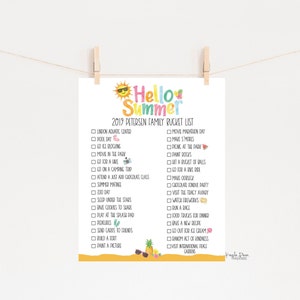 Personalized Summer Bucket Lists