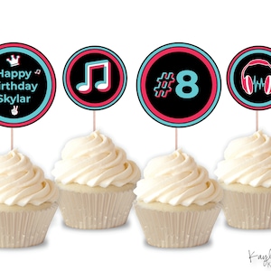 TikTok Inspired Cupcake Toppers