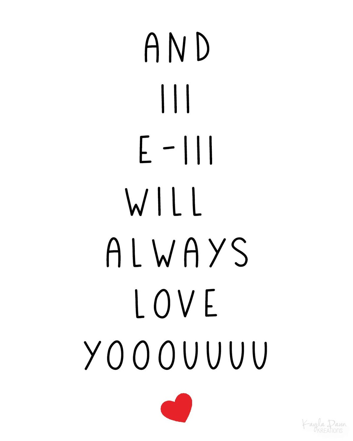I Will Always Love You Print - Etsy