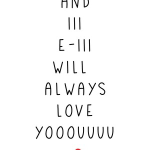 I Will Always Love You Print - Etsy