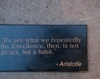Citation Aristote Nous Sommes Ce Que Nous Faisons A Etsy