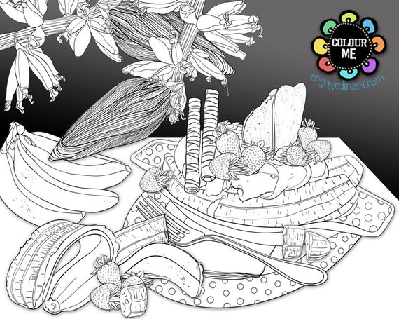 72 Coloring Pages Banana Split  Latest Free
