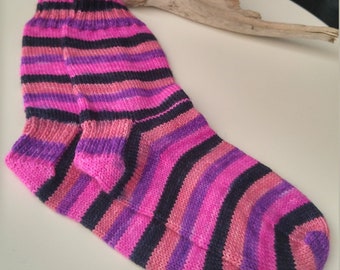 Hand knit socks, woman, merino sock for women